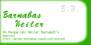 barnabas weiler business card